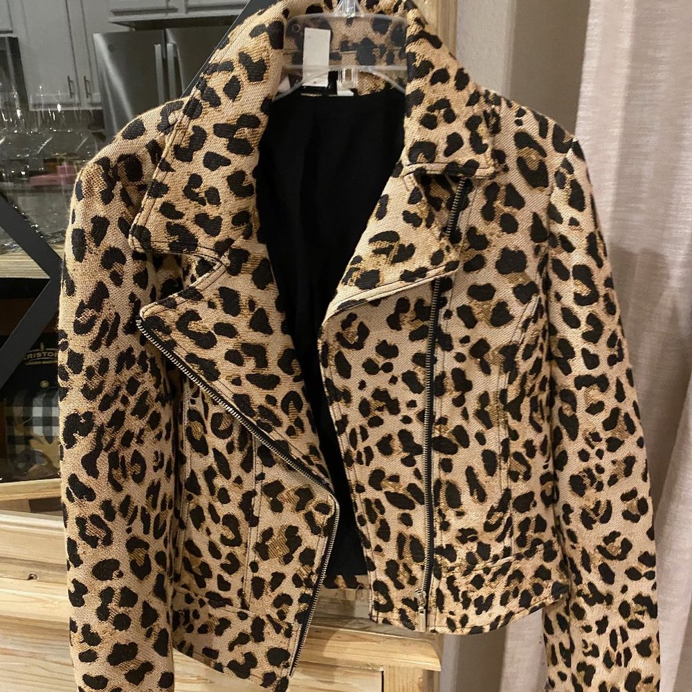 Leopard Moto Jacket White House Black Market